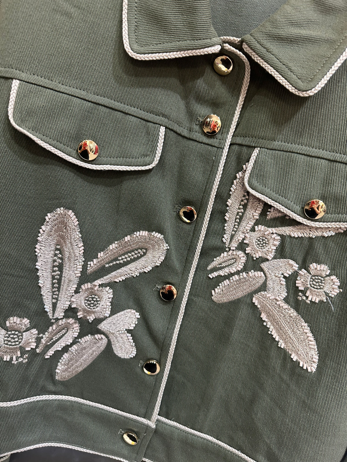 Chaqueta Ricamo - Verde Militar